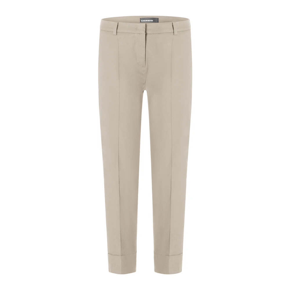 Cambio Women's Beige Simple Sand Trousers Krystal 0300 - Chinos - Xs - Trousers