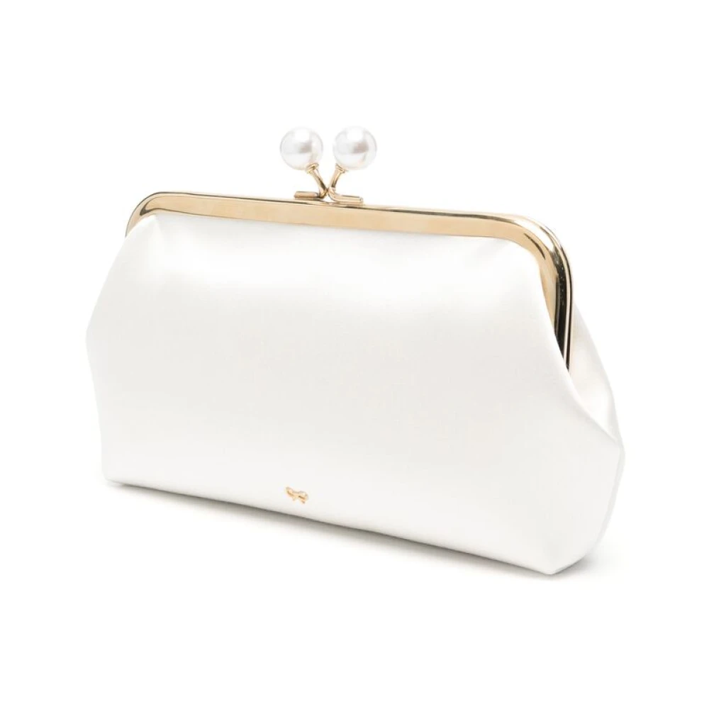 Anya Hindmarch Witte Kiss-Lock Schoudertas White Dames