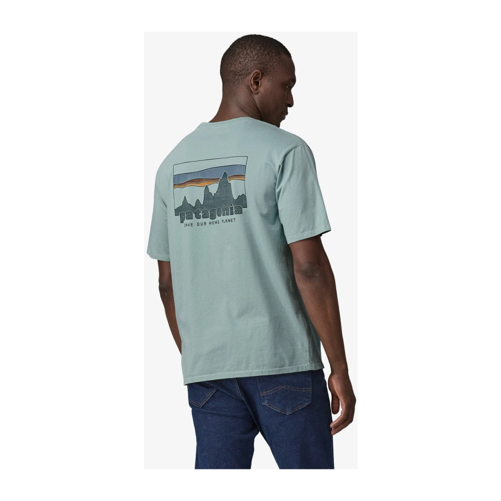 Patagonia Skyline '73 T-shirt Blauw Blue Heren