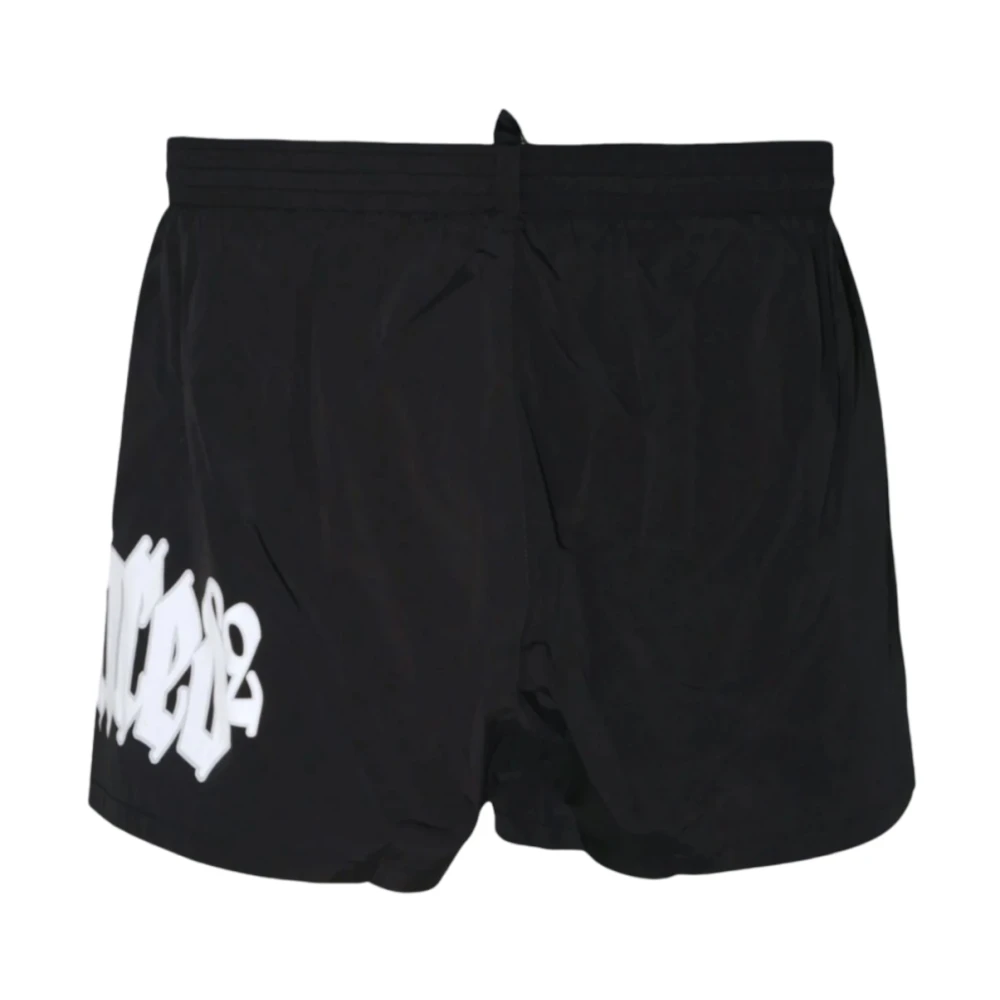 Dsquared2 Zwart Zeekleding Boxer Midi Black Heren