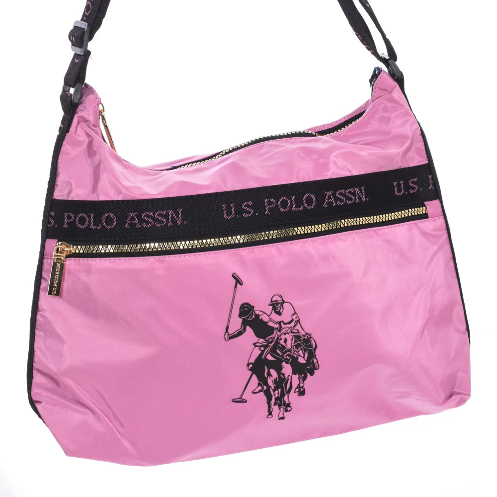 U.s. Polo Assn. Synthetische Hobo Tas met Rits Sluiting Pink Dames