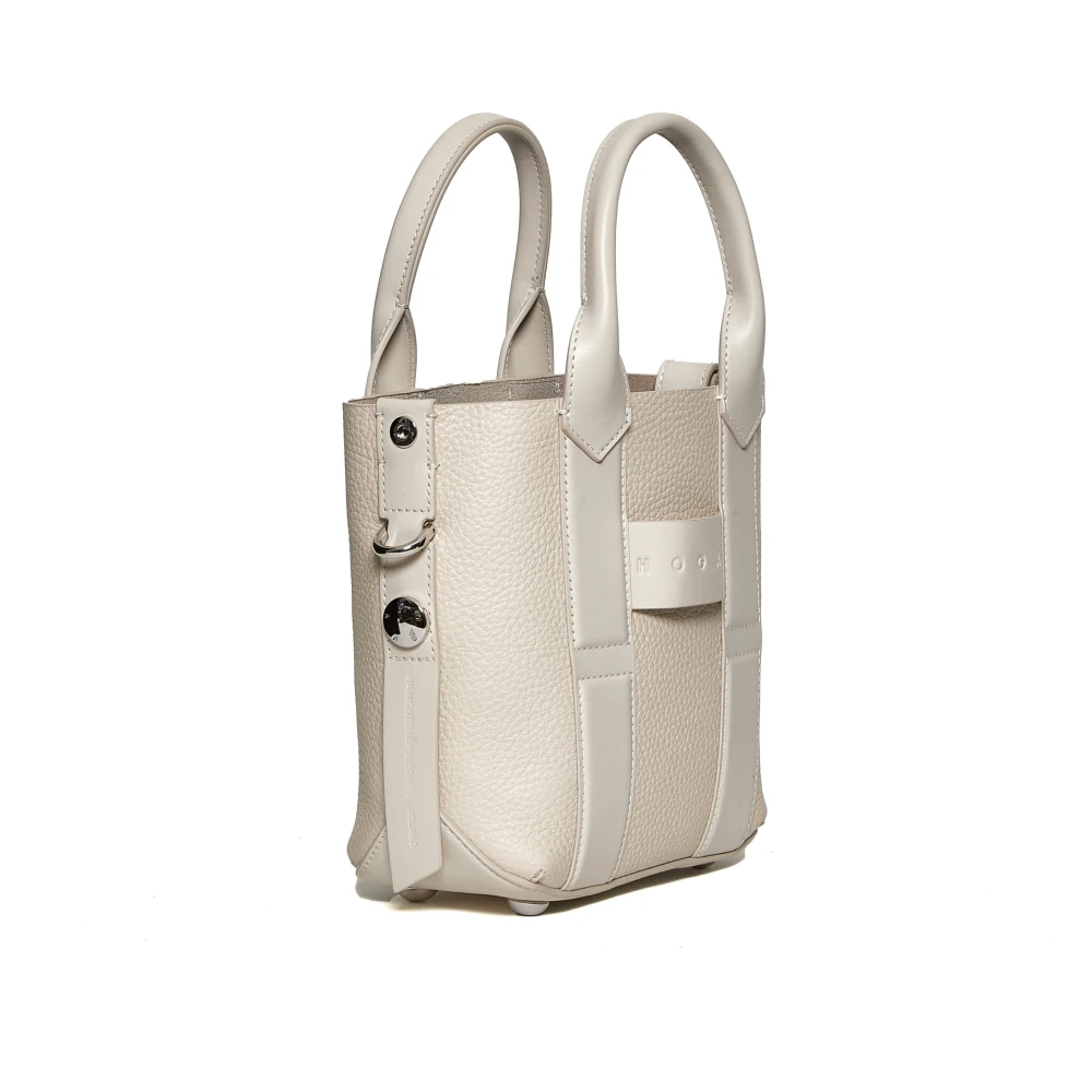 Hogan Elegant Script Shopping Bag Ivory Beige Dames