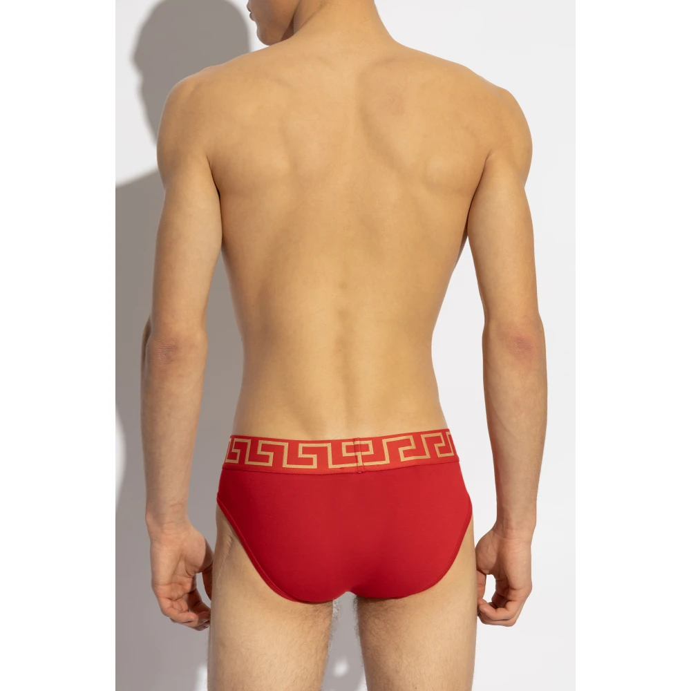 Versace Slips met logo Red Heren