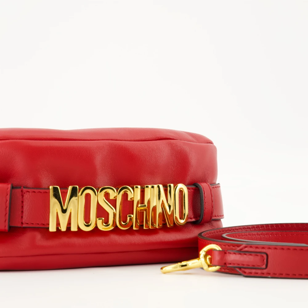 Moschino Rode leren handtas Lente-Zomer 2025 Red Dames