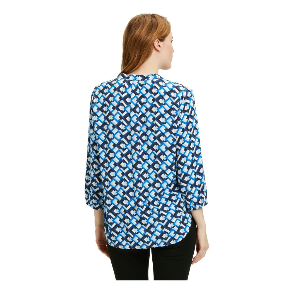 Betty Barclay Paisley 3 4 Mouw Blouse Blue Dames