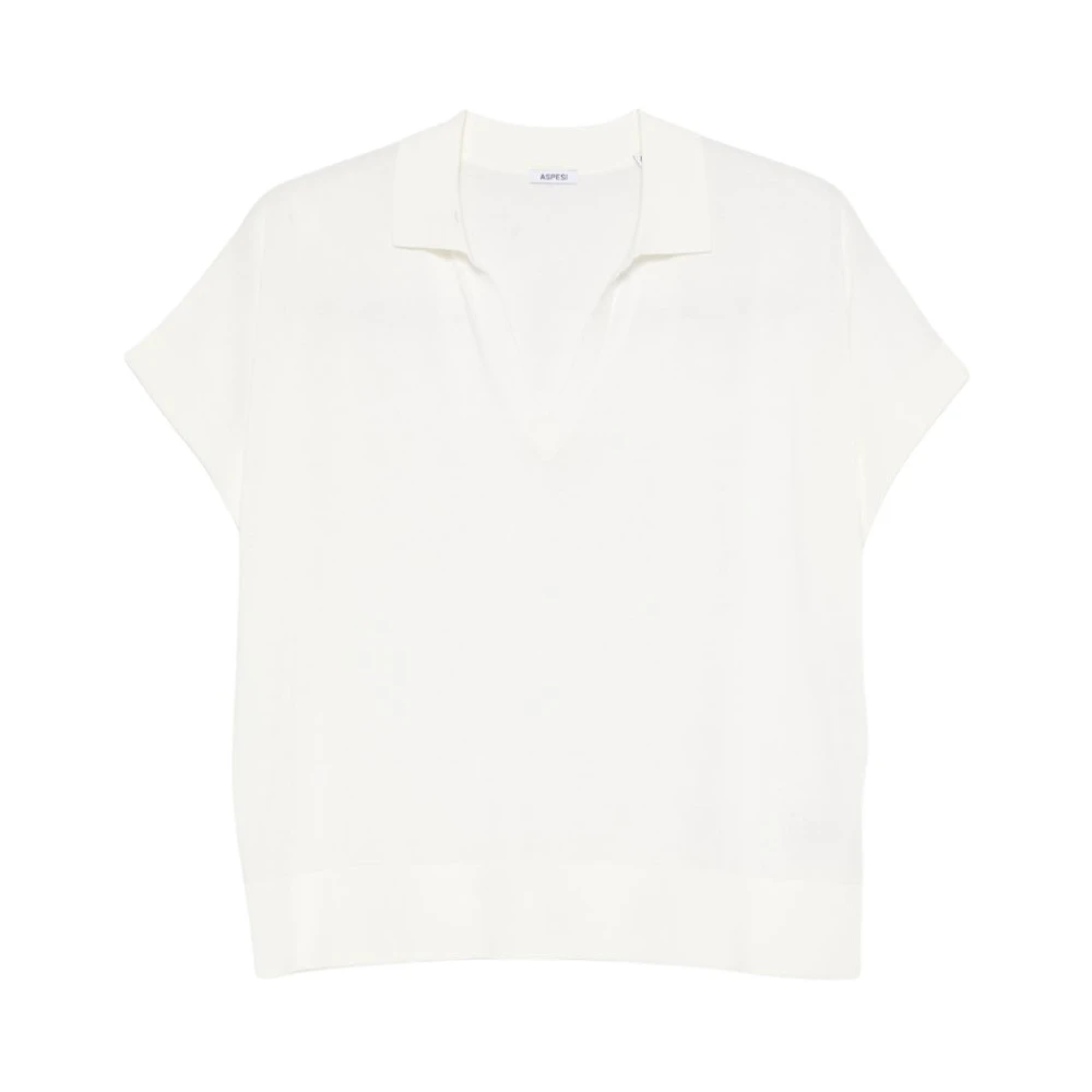 Aspesi Women's White Polo Shirts, S, Polo Shirt