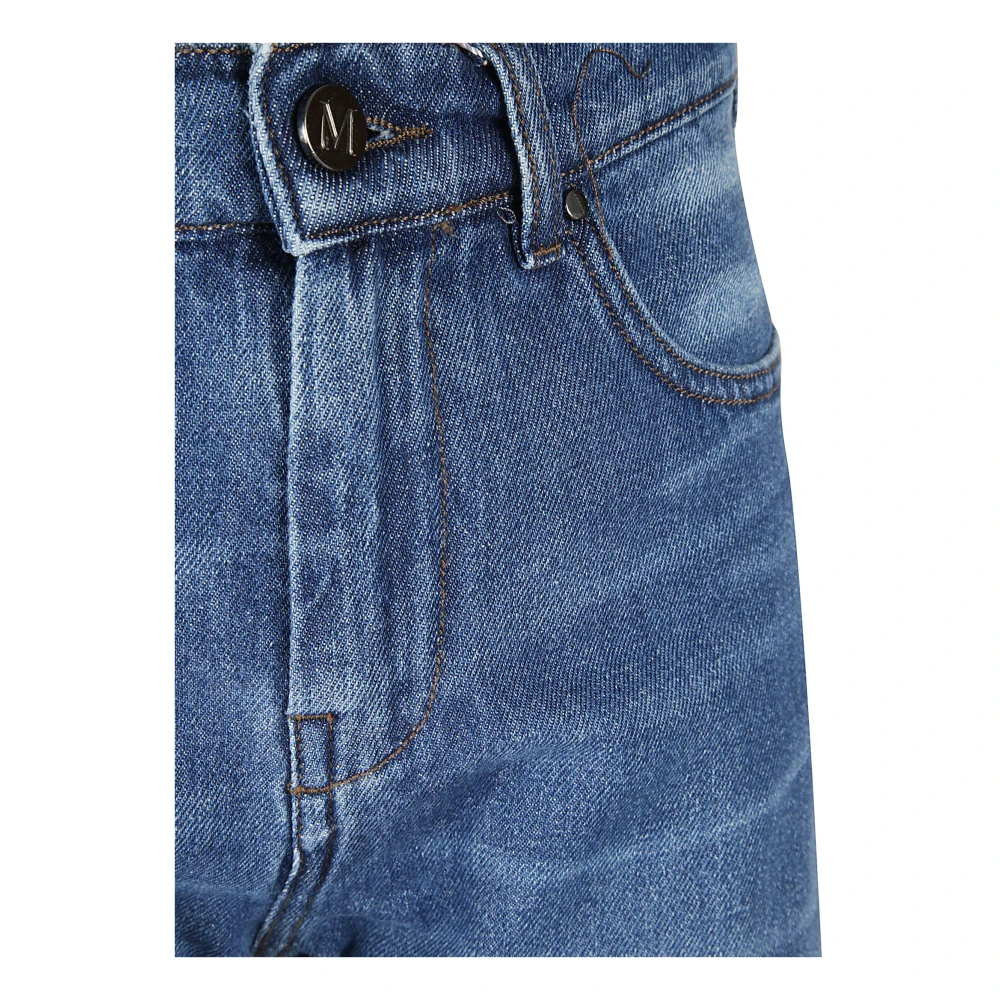 Max Mara Blauwe Katoenen Jeans Gemaakt in Italië Blue Dames