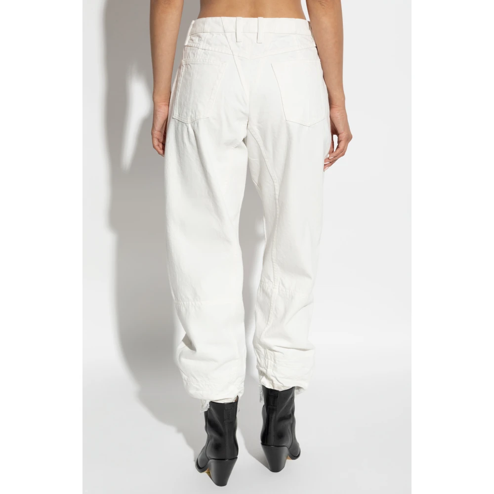 Jil Sander Jeans met decoratieve afwerking White Dames