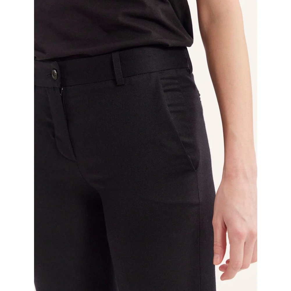 Ines De La Fressange Paris Francisco navy blauwe wollen broek Blue Dames