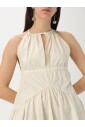 robe-midi-jaune-a-volants-avec-dentelle