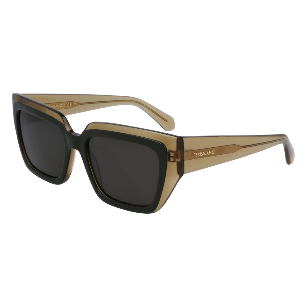 Ferragamo Women's Green Sunglasses, 55 Mm, Stylish Sunglasses