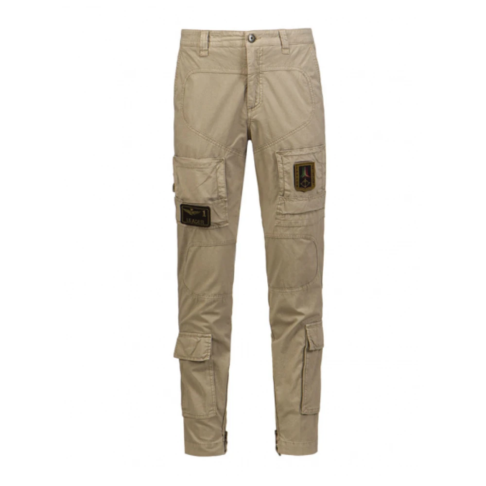 Aeronautica militare Slim-fit Trousers Beige Heren