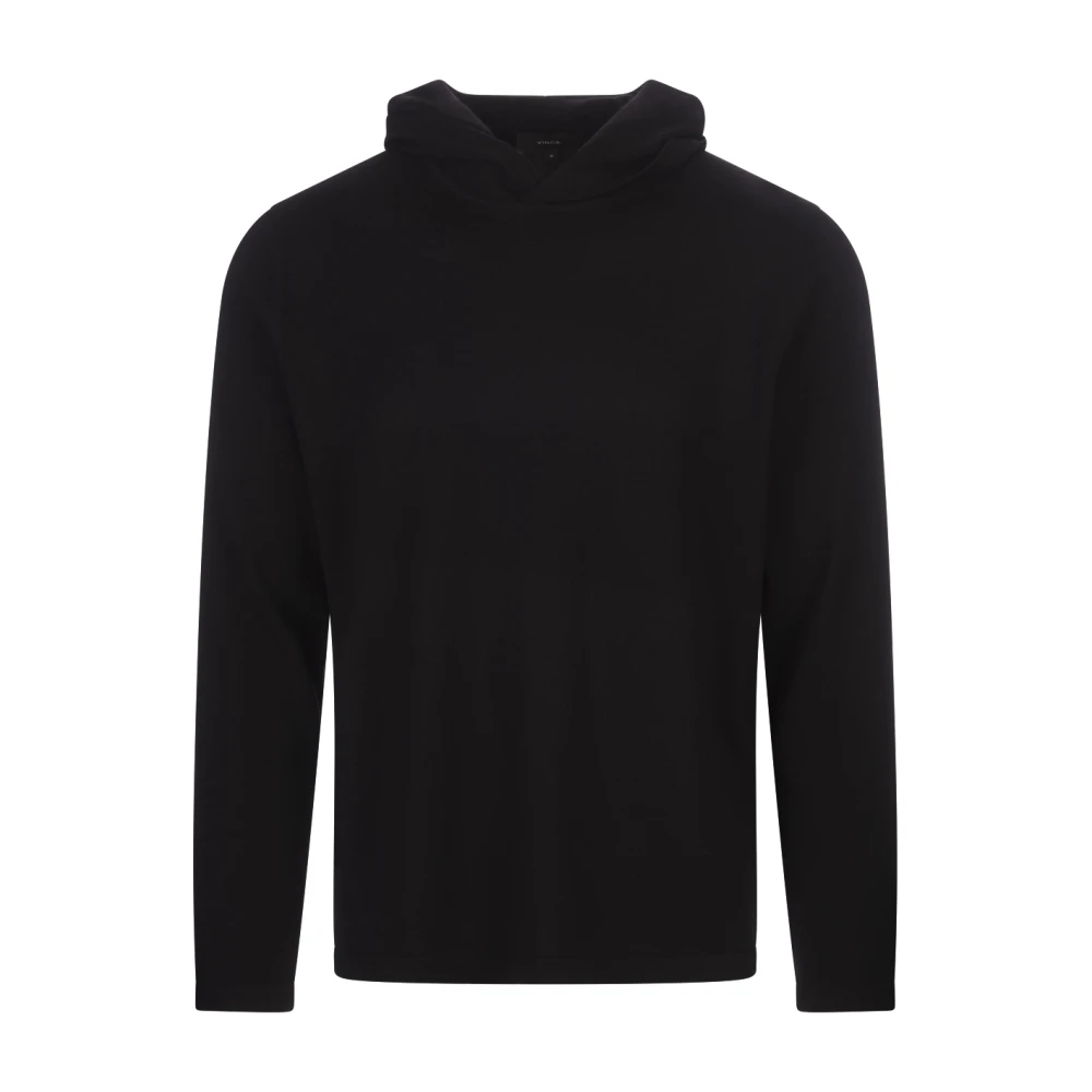 Vince Svart Ull Cashmere Hoodie Tröja Black, Herr