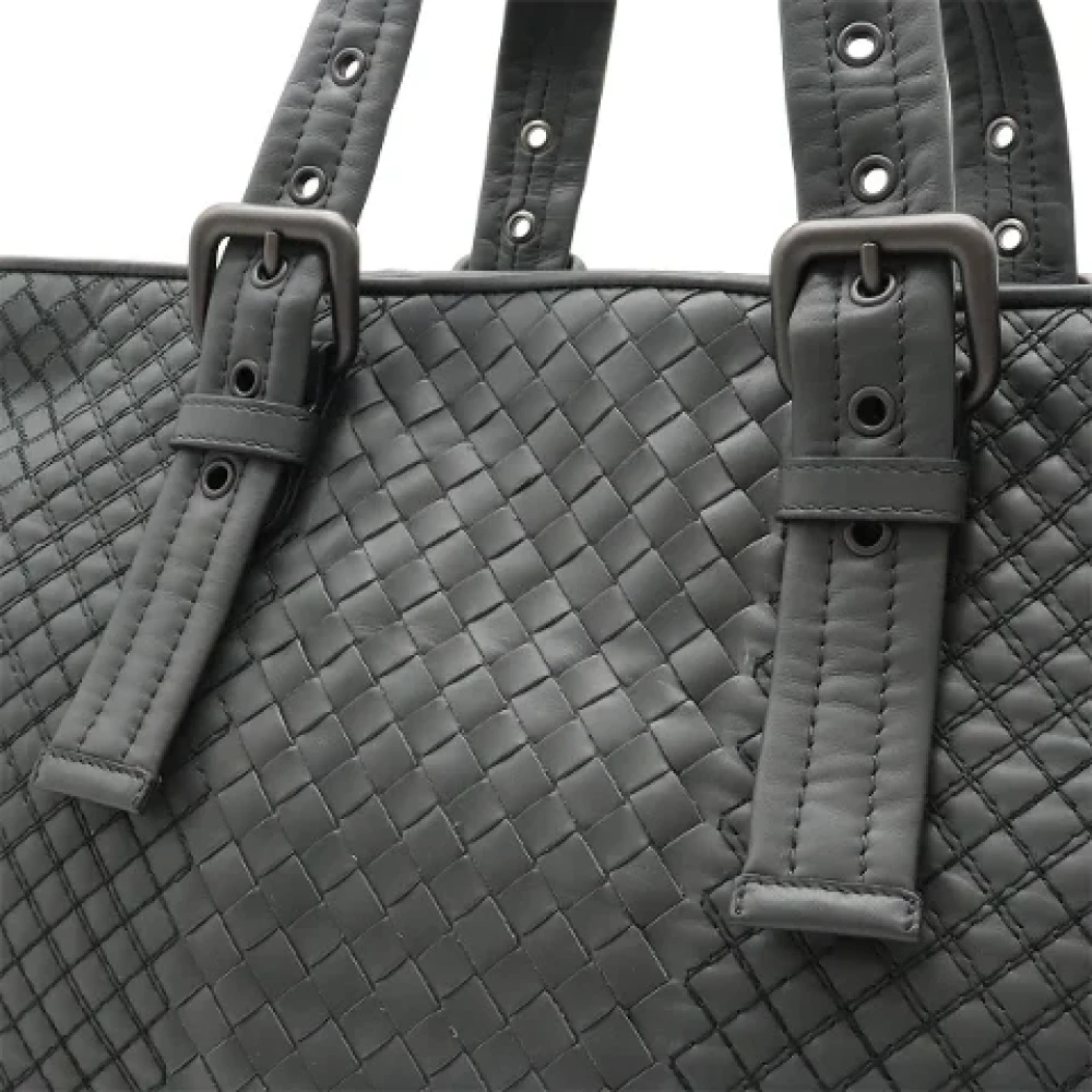 Bottega Veneta Vintage Pre-owned Leather handbags Gray Dames
