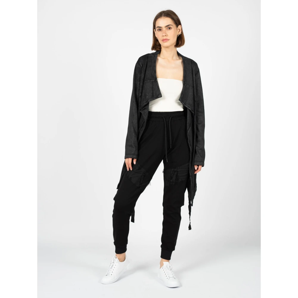 La Haine Inside Us Aansluitende Sweatshirt met Asymmetrische Zoom Black Dames