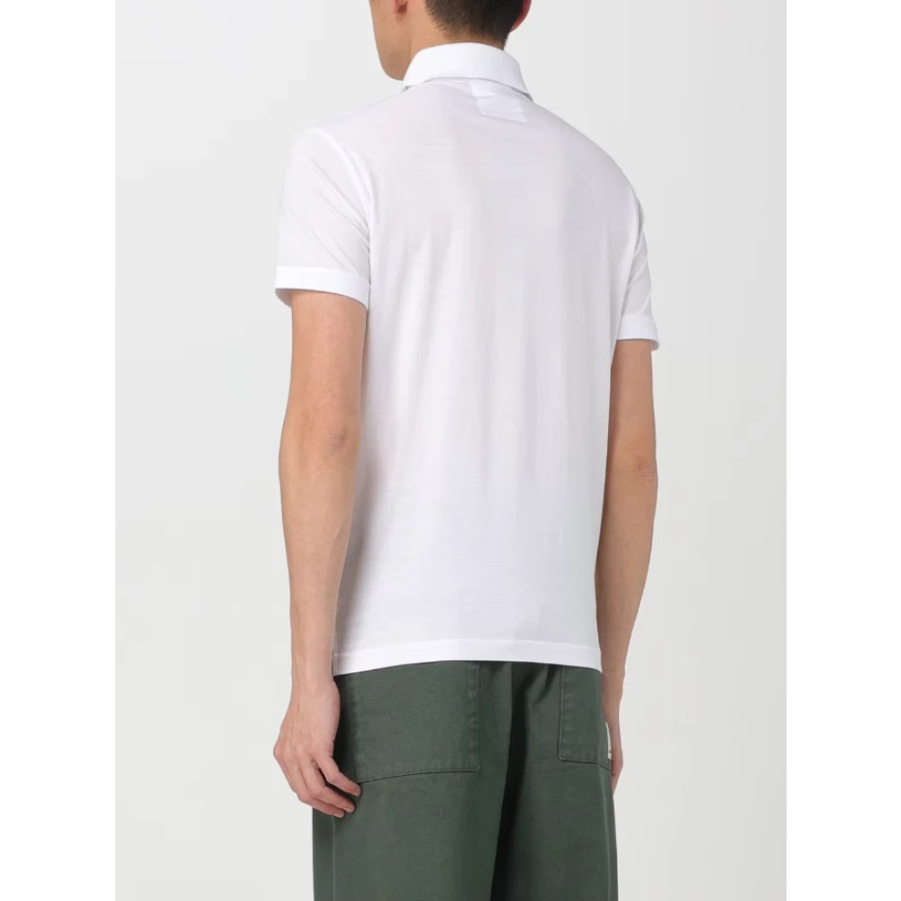 Emporio Armani Witte Polo Shirt met Adelaar Logo White Heren