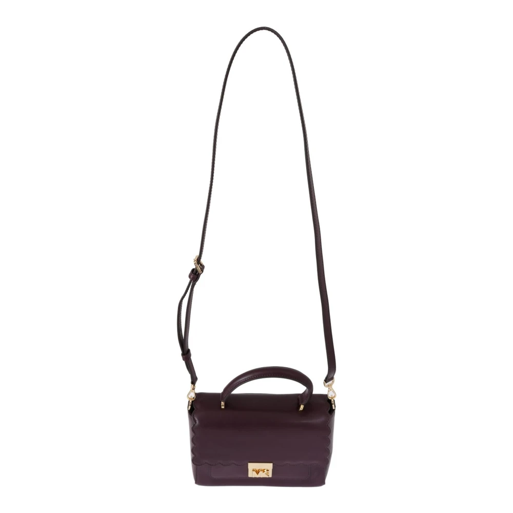 Michael Kors Elegante leren schoudertas met magneetsluiting Purple Dames