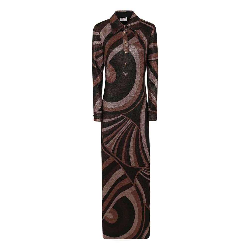 Pucci Donna Abito Chemisier Iride In Jersey Di Lurex® Borgogna It Taglia 42- Mytheresa - Immagine 3