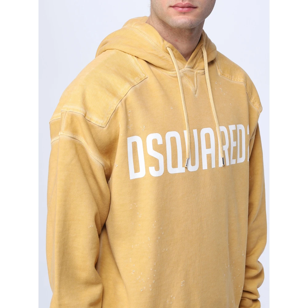 Dsquared2 Hoodies Yellow Heren