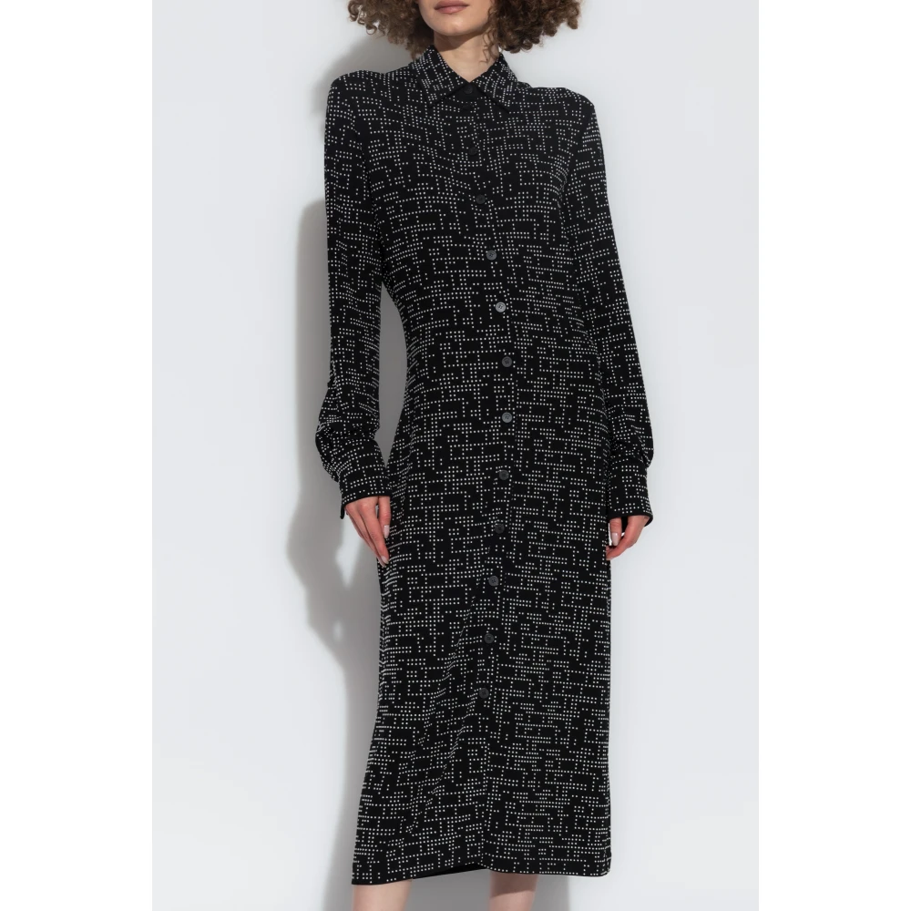 Salvatore Ferragamo Paillettenjurk Black Dames