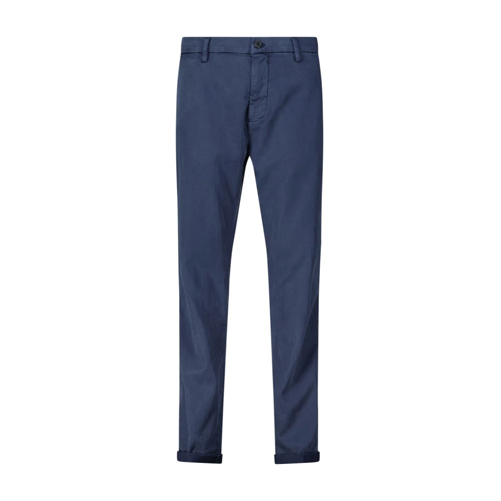 Mason's Slim Fit Chino met elastische taille Blue Heren