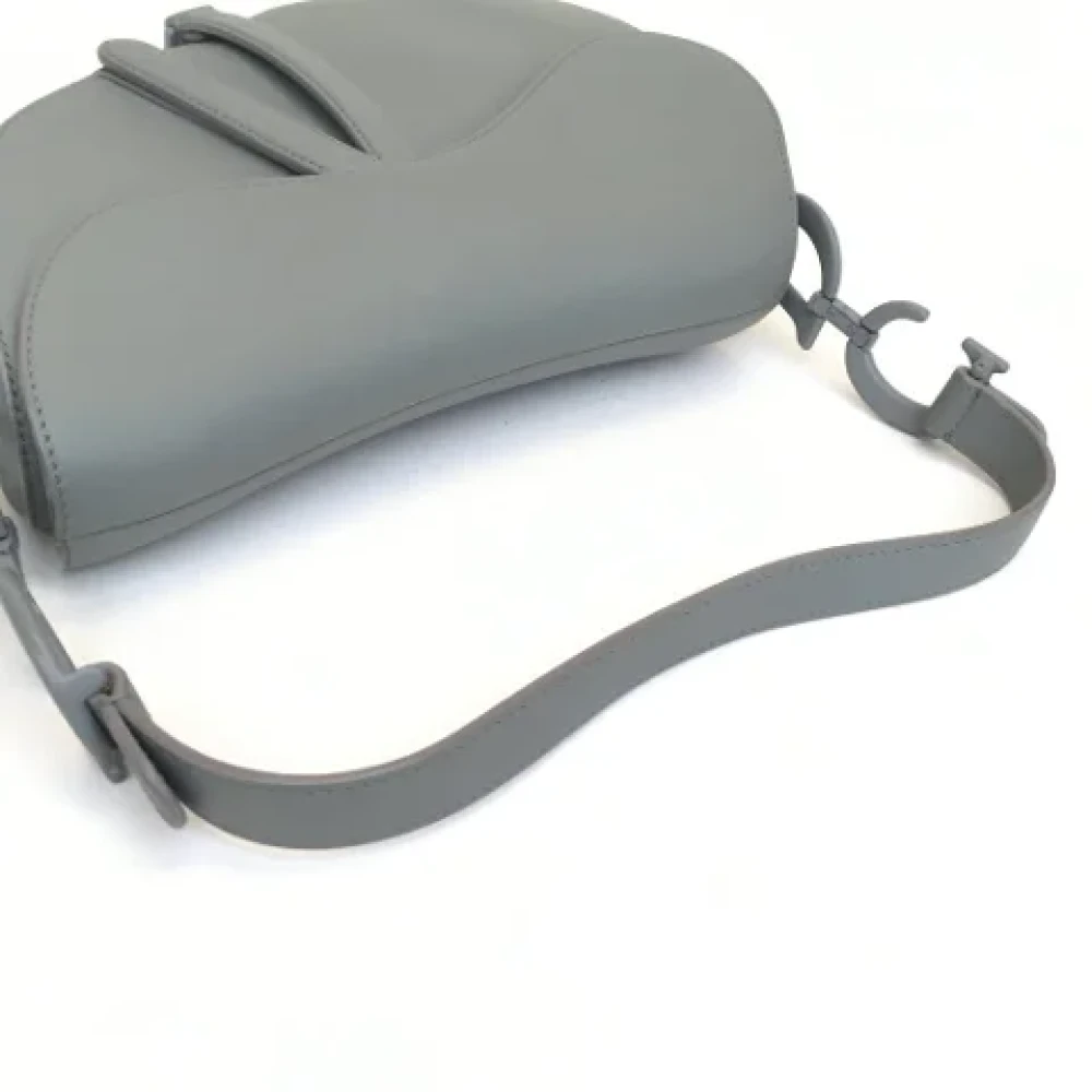 Dior Vintage Pre-owned Leather dior-bags Gray Dames