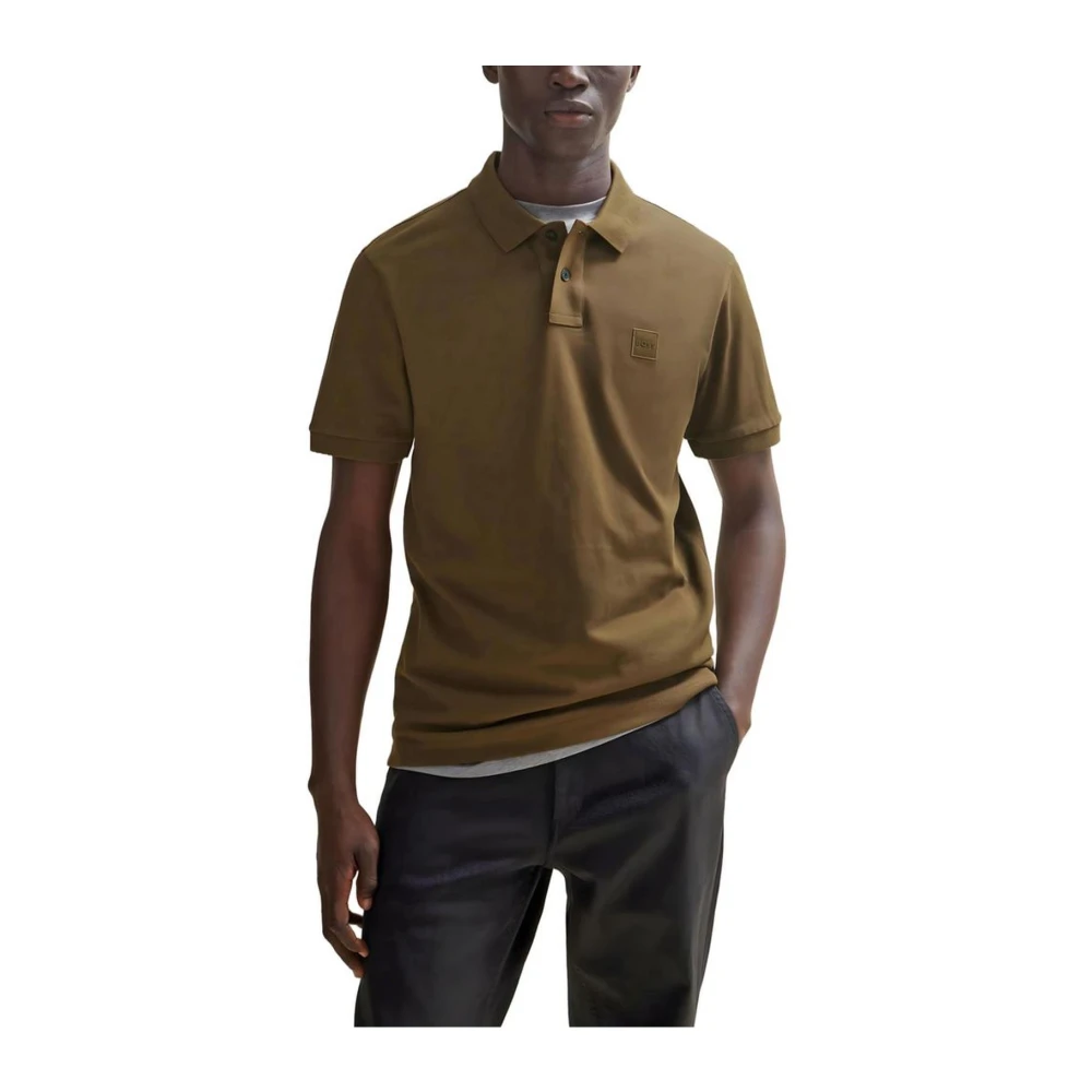 Hugo Boss Katoenen Polo Shirt Lente Zomer Collectie Green Heren