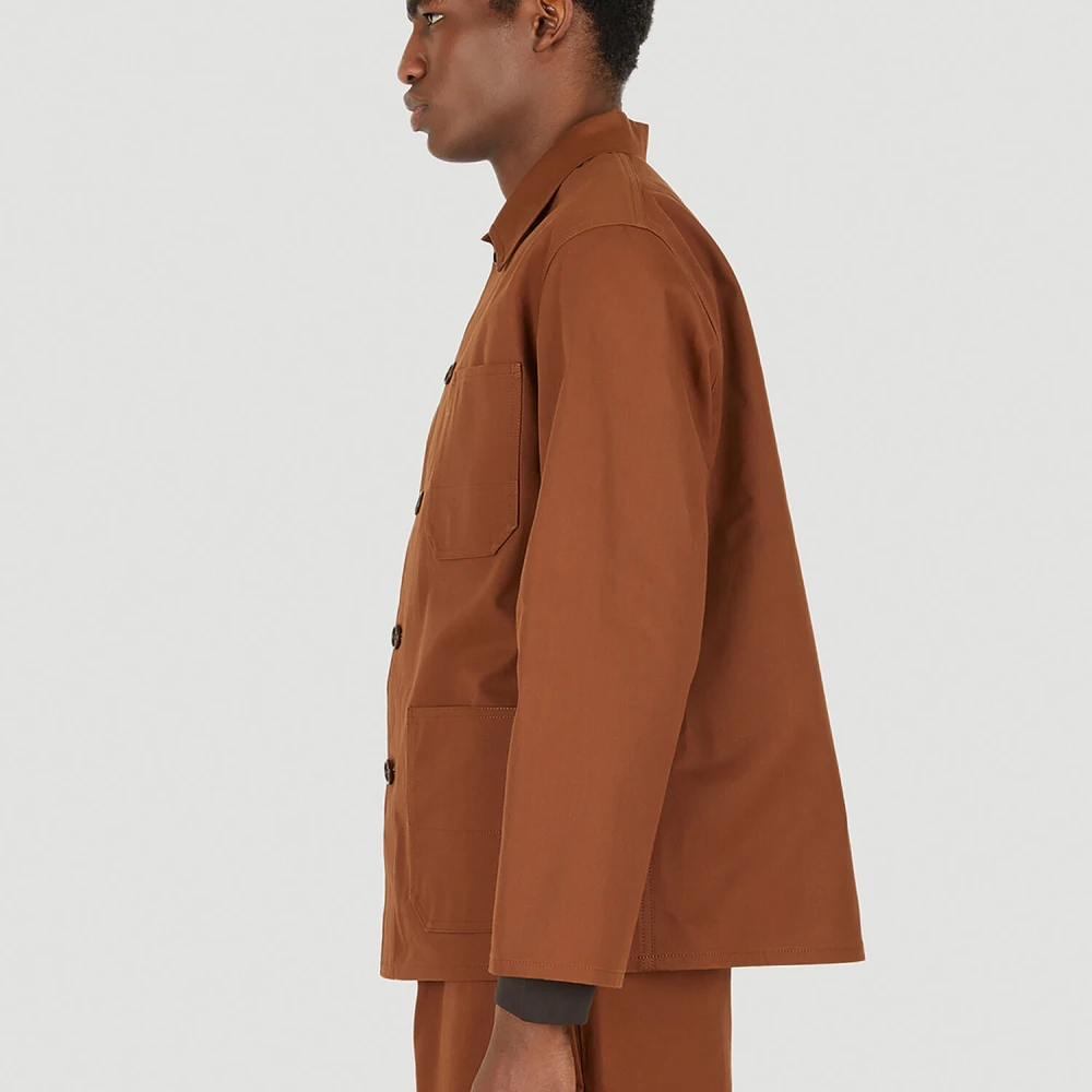 Meta Campania Collective Klassieke Katoenen Workwear Jas Brown Heren
