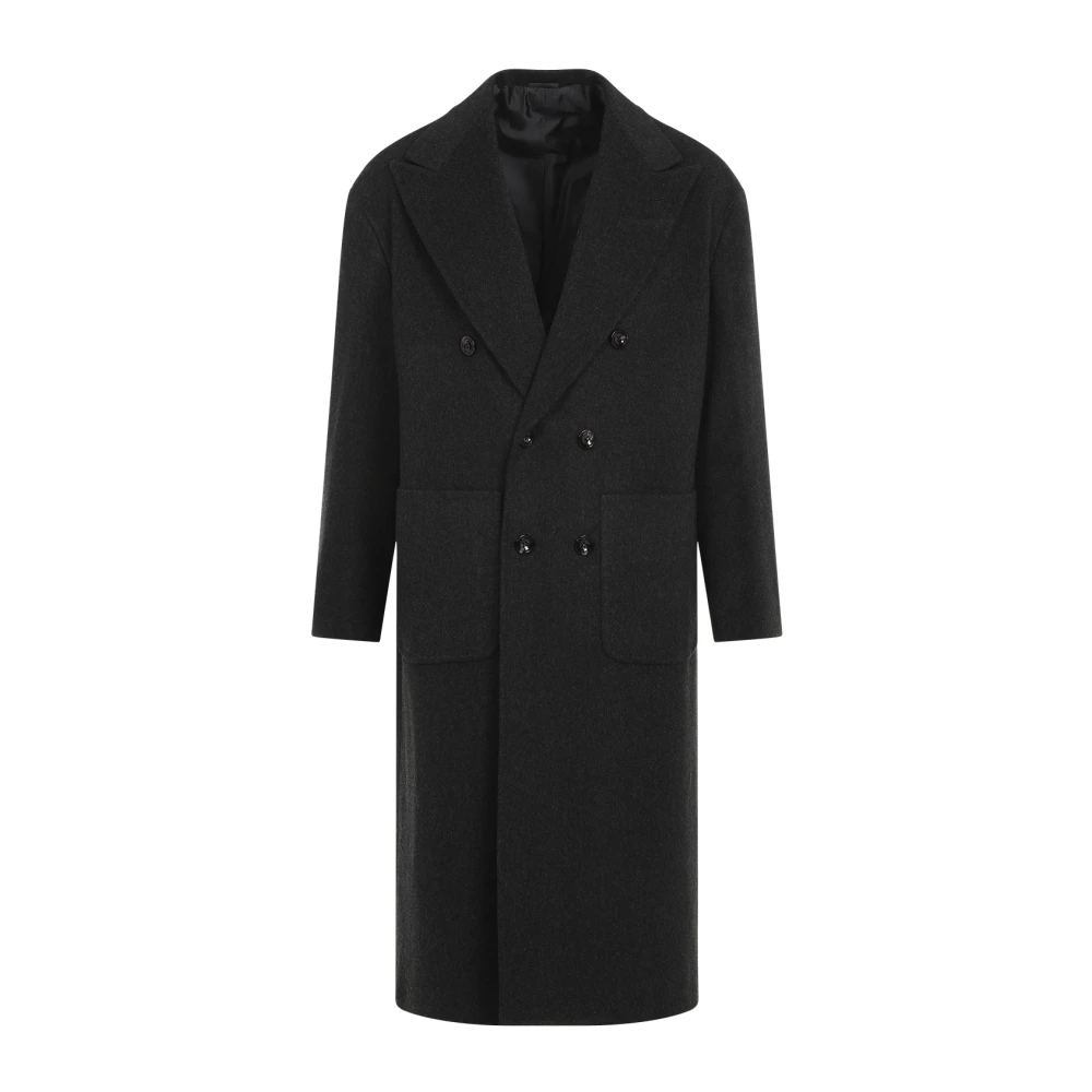 Kiton Luxe Grijze Jas Aw24 Gray Heren