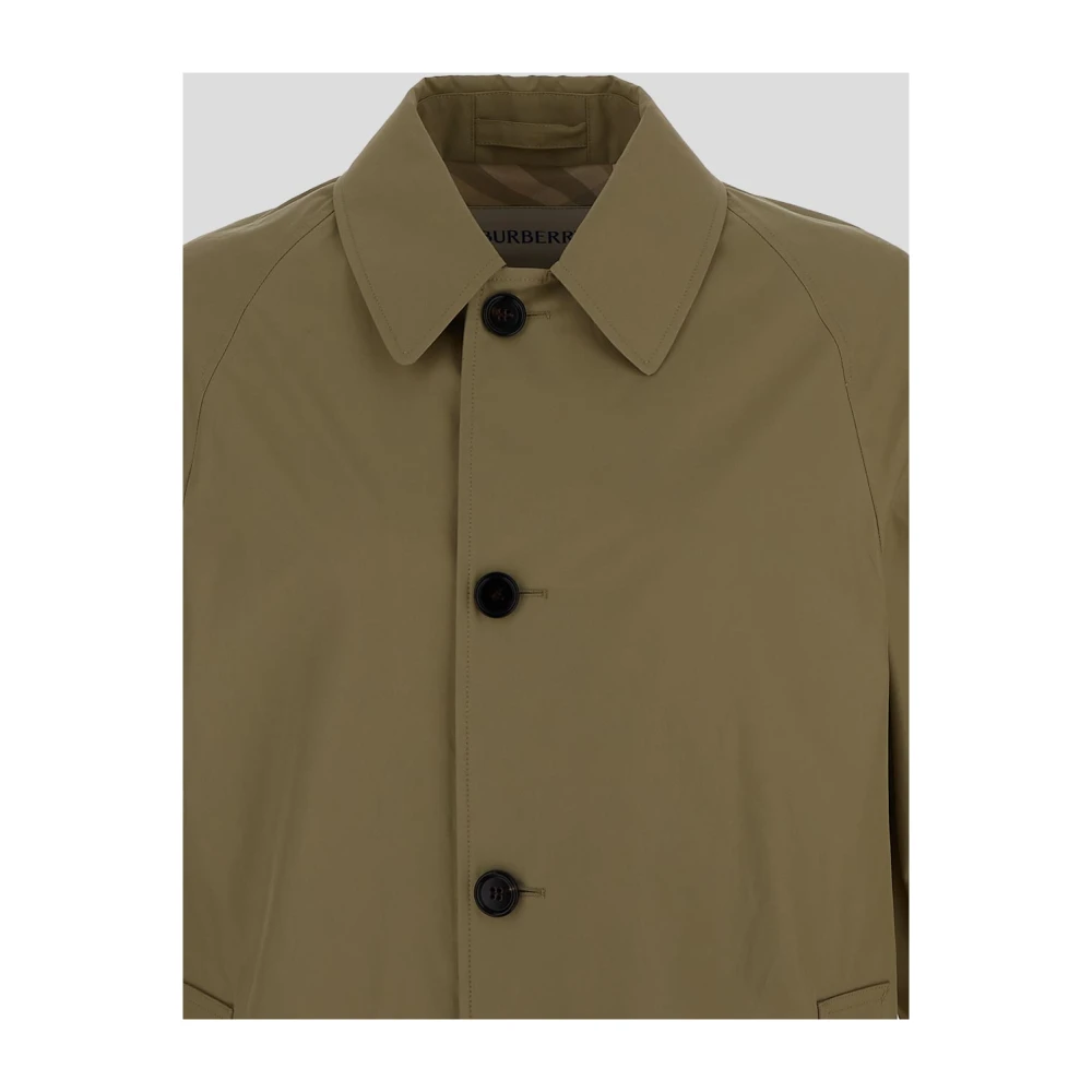 Burberry Single-Breasted Coats Brown Heren