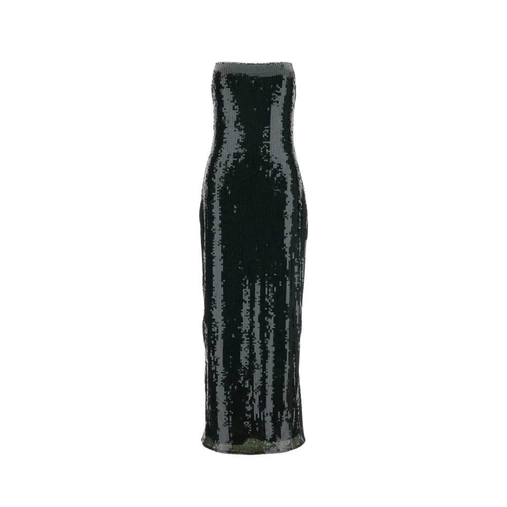 Rotate Birger Christensen Sequins Maxi Slip Dress - Female - Party Dresses - Green - S - Dresses