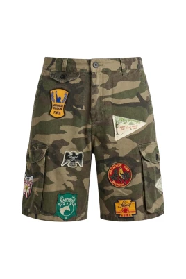 Camo Patchwork Cargo Shorts