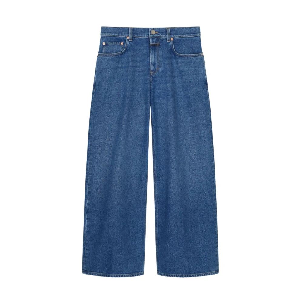 Closed Women's Blue Wide Jeans - Wide Jeans - W27 L32 - Jeans