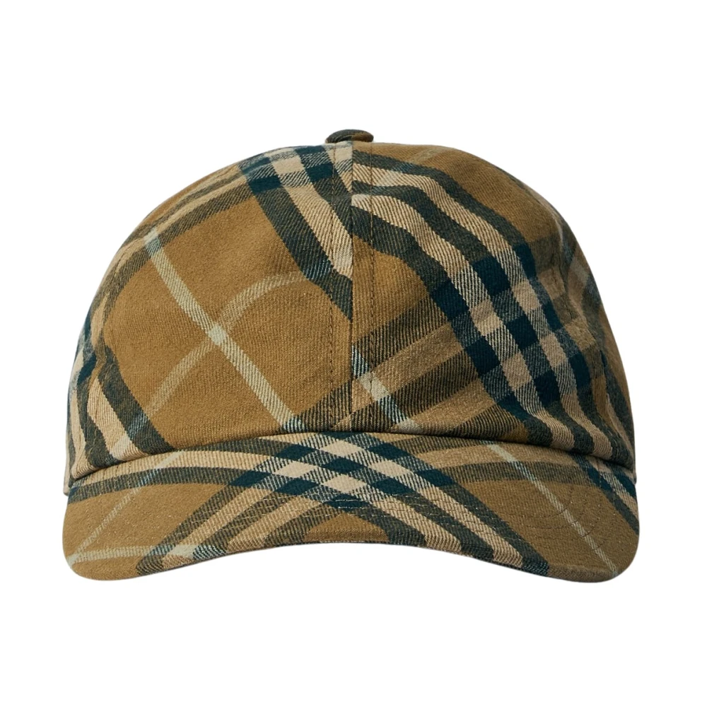 Burberry Unisex Brown Hats & Caps, M, Classic Check Baseball Cap