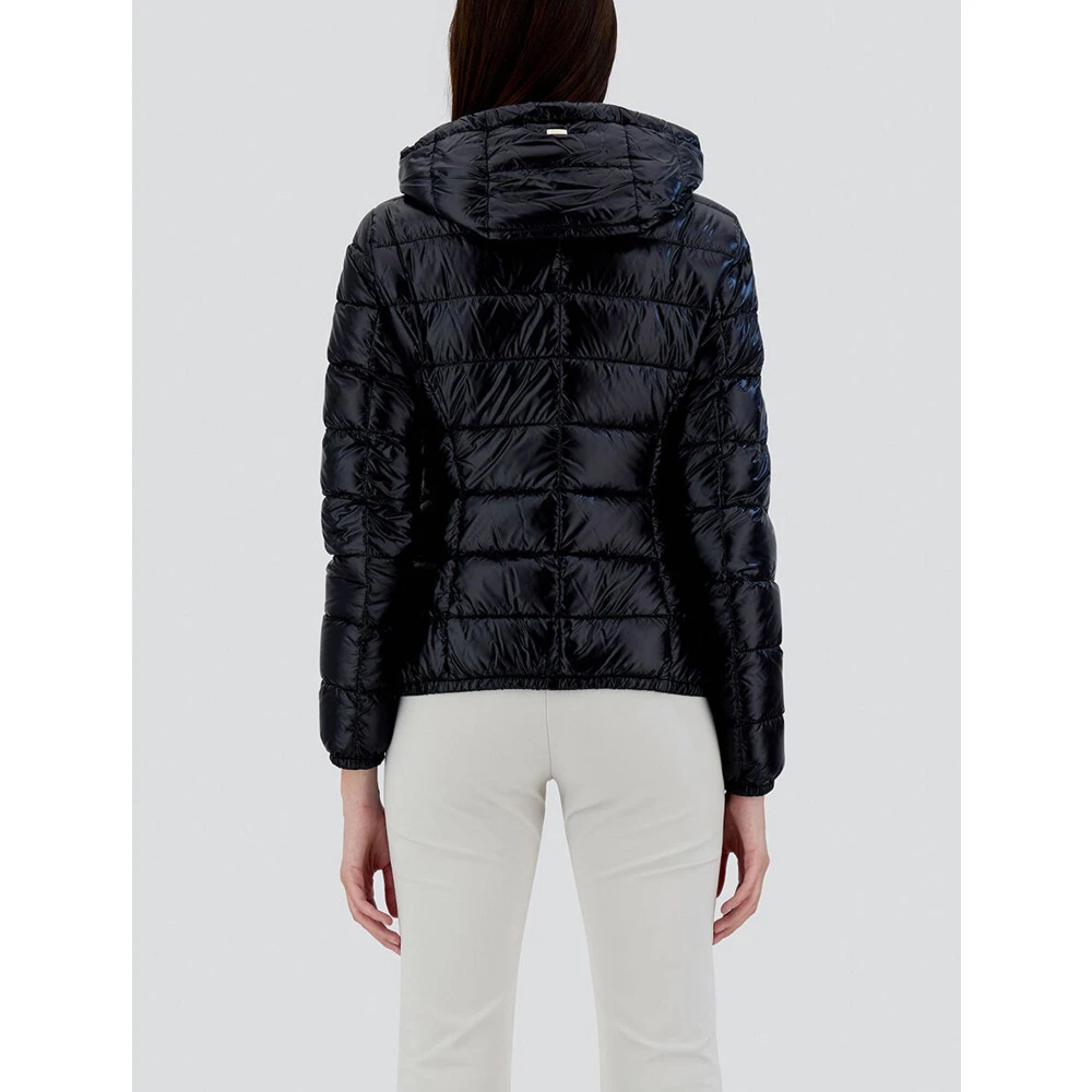 Herno Gewatteerde Capuchonjas Black Dames
