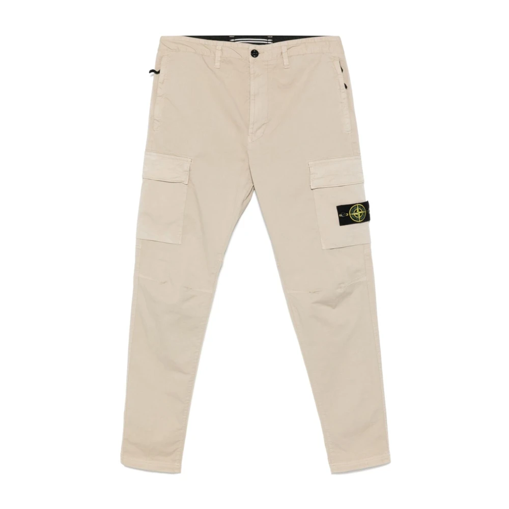 Stone Island Cargo byxor i beige bomull stretch Beige, Herr