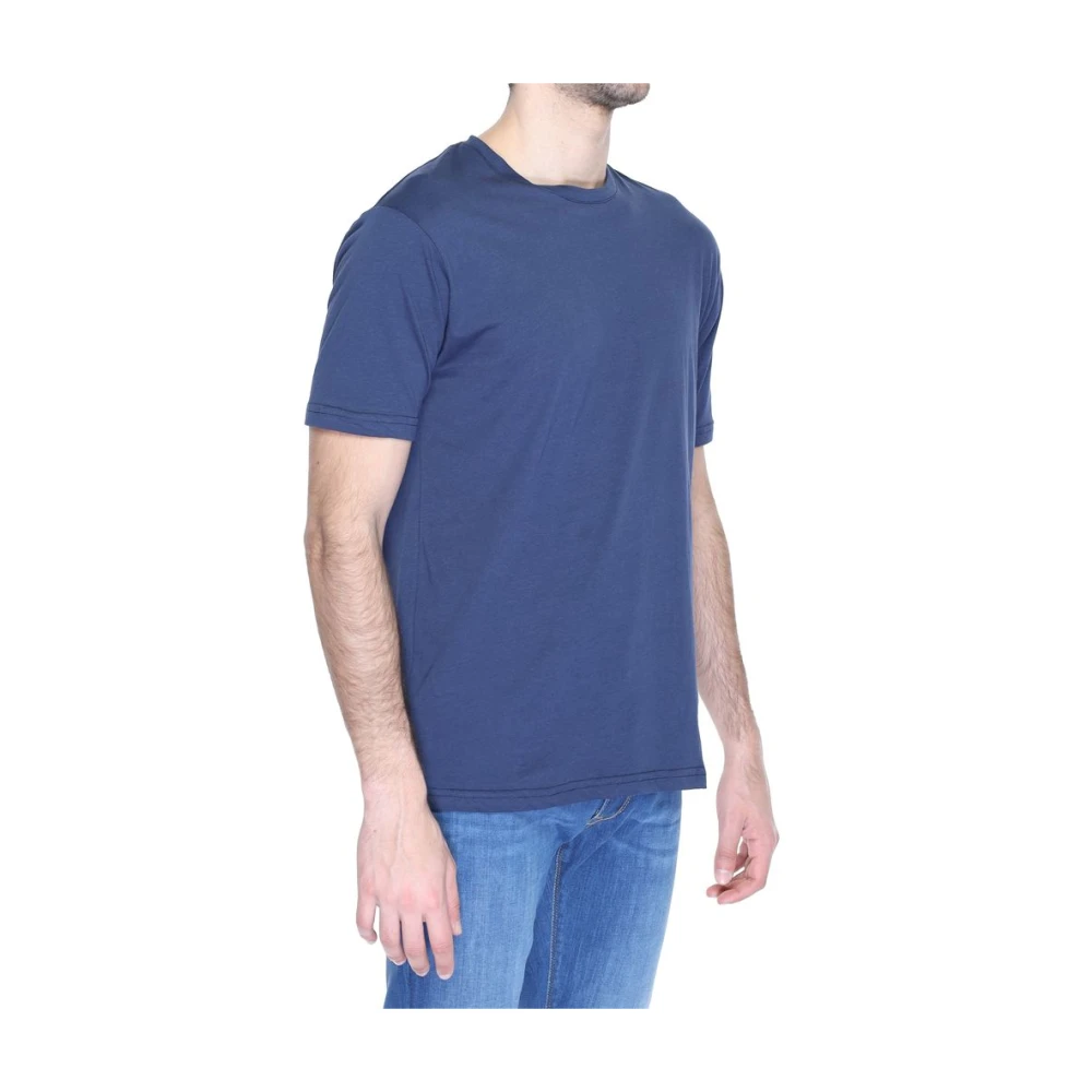 Gianni Lupo Blauw Katoenen Heren T-shirt Lente Zomer Collectie Blue Heren