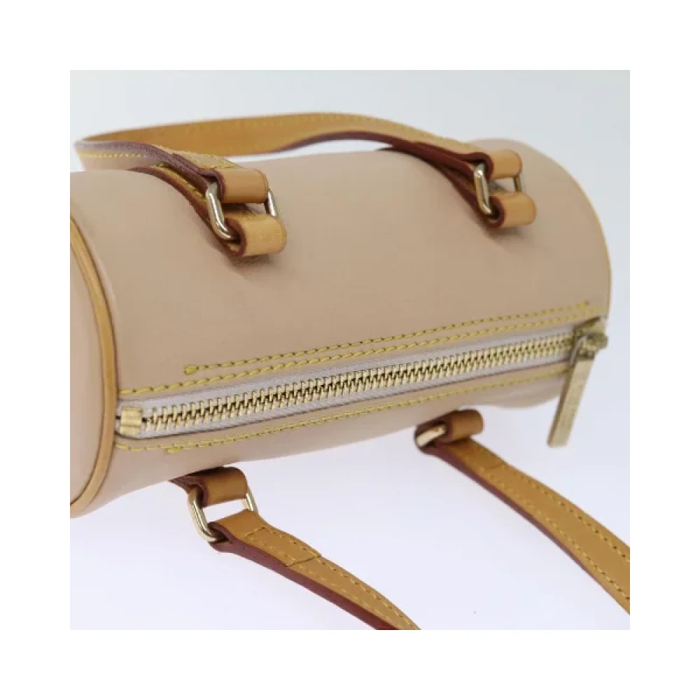 Burberry Vintage Pre-owned Leather handbags Beige Dames