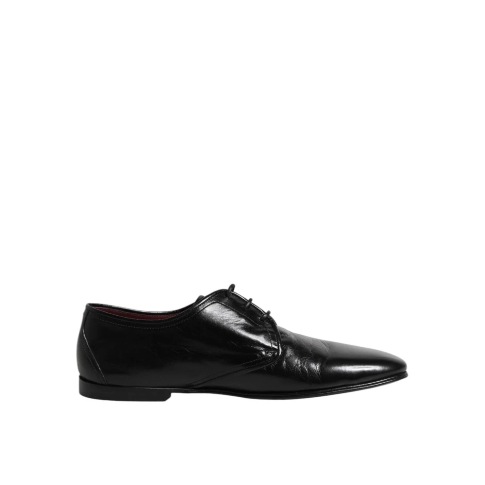 Dolce & Gabbana Men's Black Dress Shoes, 9 Uk, Leather Derby Dress Shoes