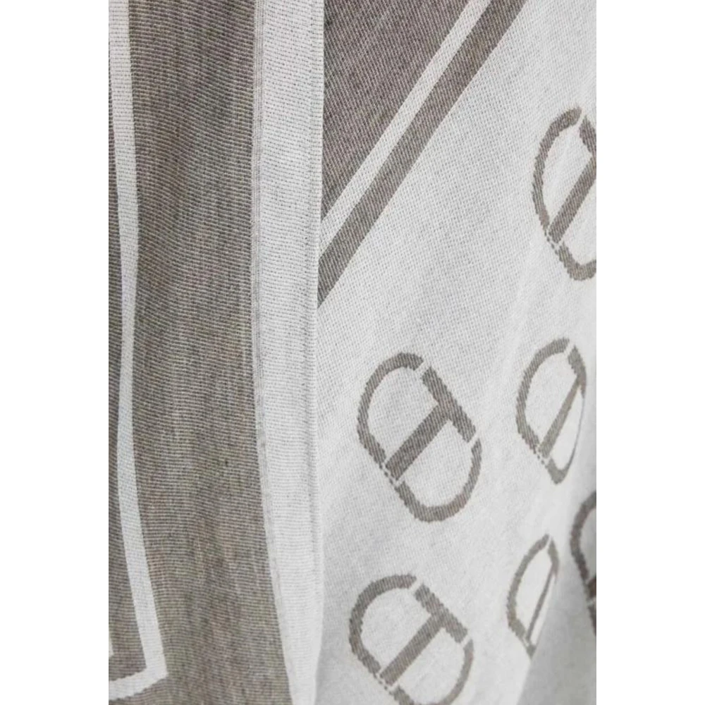 Twinset Grijze Poncho Jack met Franjes Gray Dames