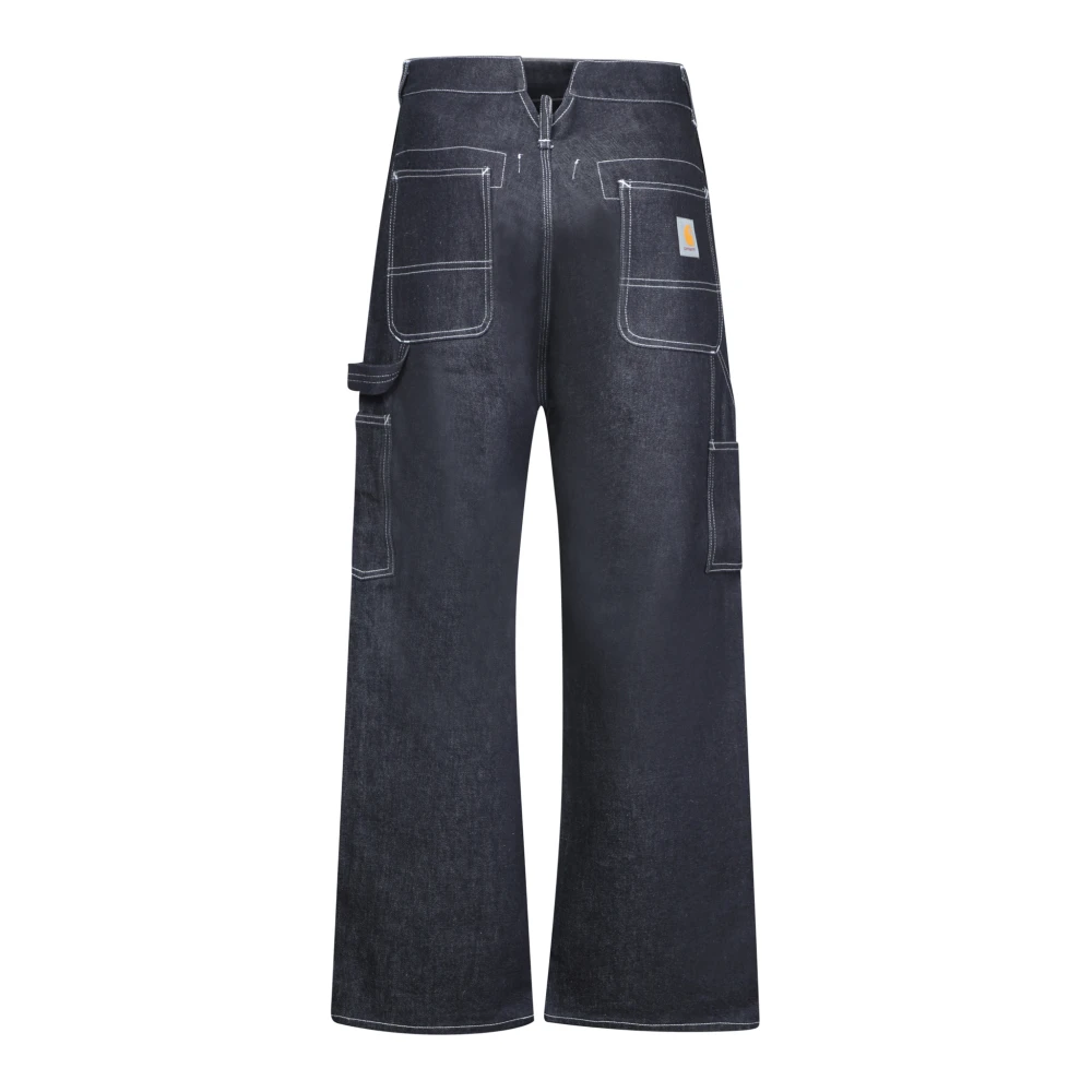 Junya Watanabe Blauwe Wijde Broek Blue Heren
