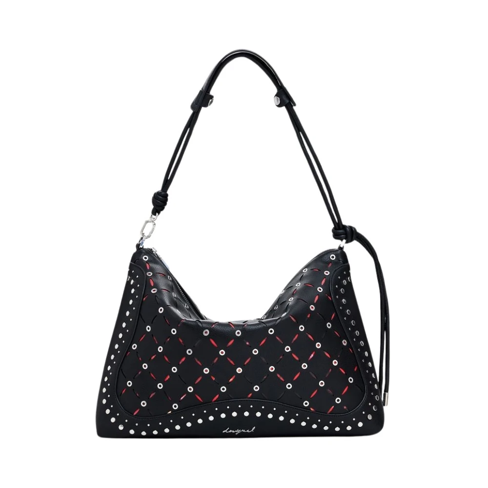 Desigual Gewebte, Verzierte Handtasche - Schwarz Einheitsgröße - Bild 6