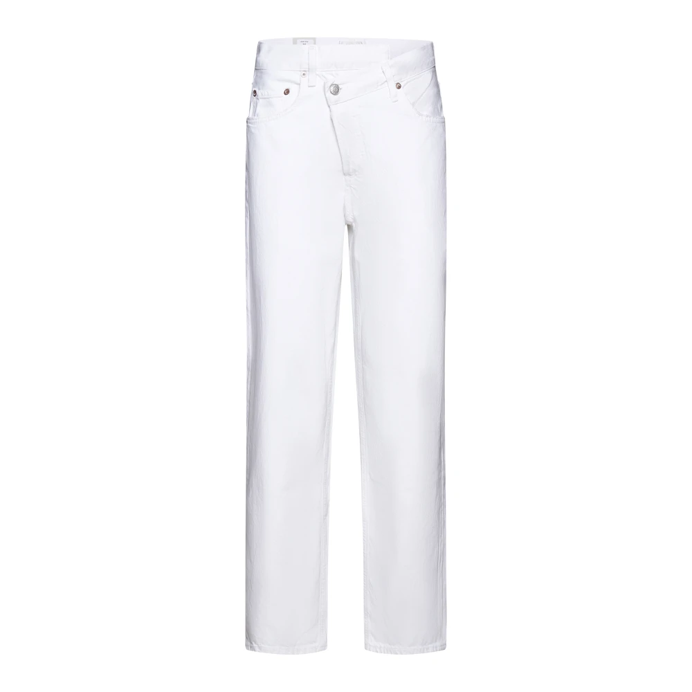 Agolde Criss Cross Denim Jeans White Dames