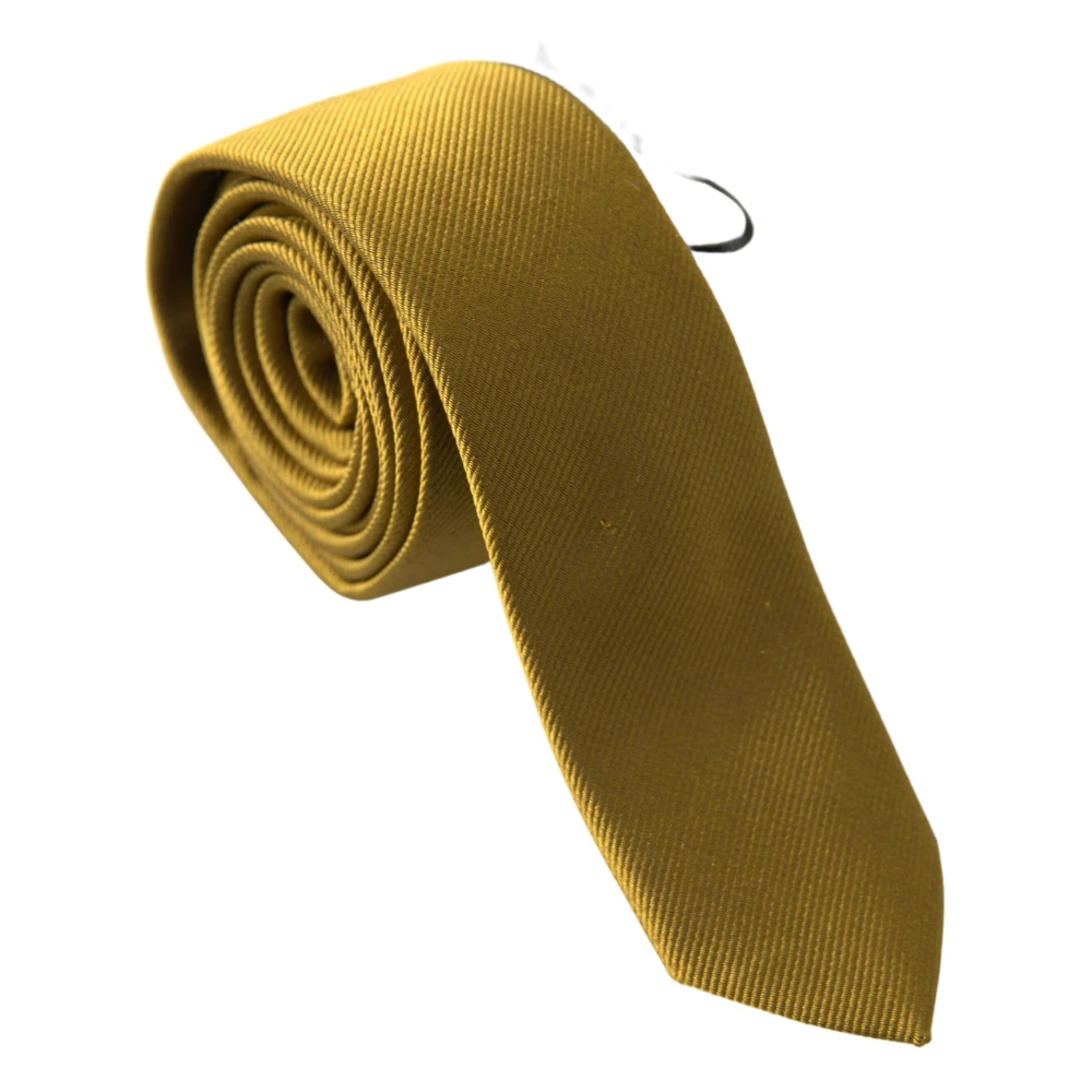 Dolce & Gabbana Zijden stropdas voor heren Yellow Heren