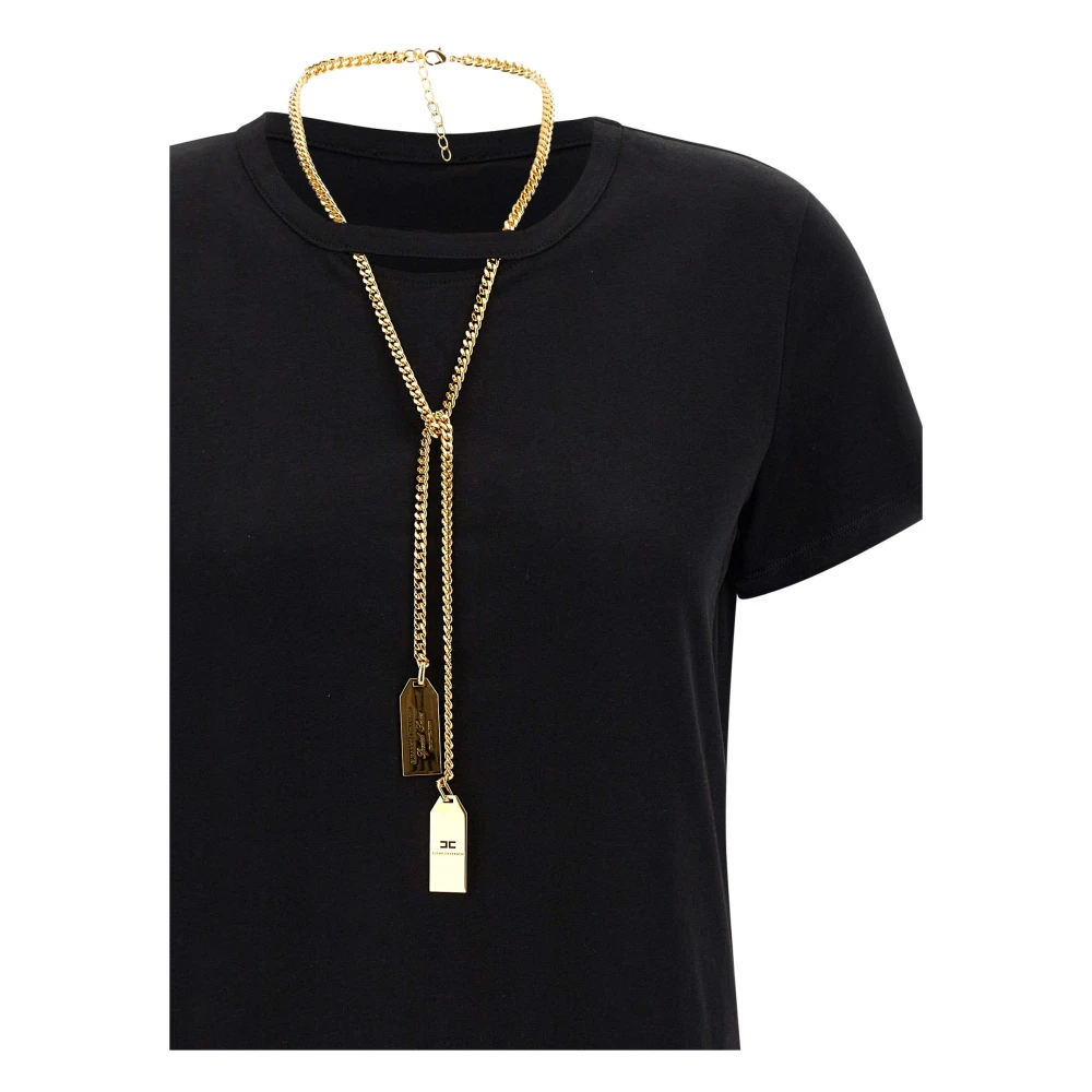 Elisabetta Franchi Zwarte T-shirts en Polos Black Dames