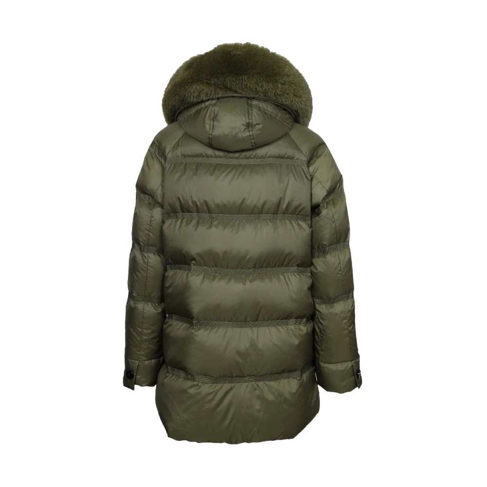 Peuterey Gewatteerde Polyester Parka Jas Green Dames