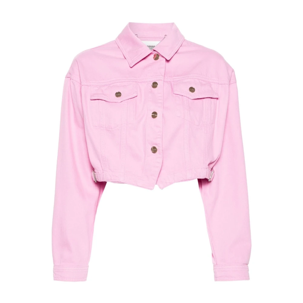 Blugirl Flamingo Pink Denim Coat Pink Dames