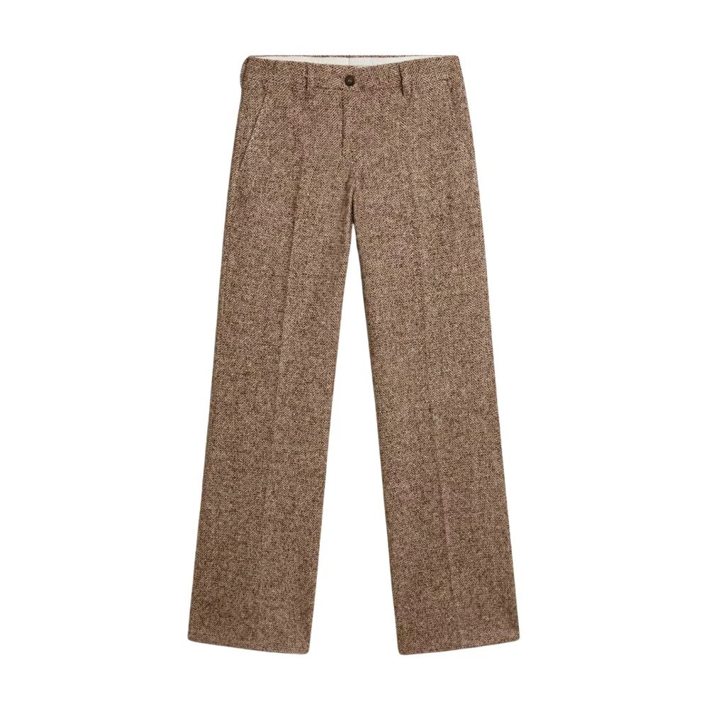 Golden Goose Bruine Wijde Pijp Broek Brown Dames