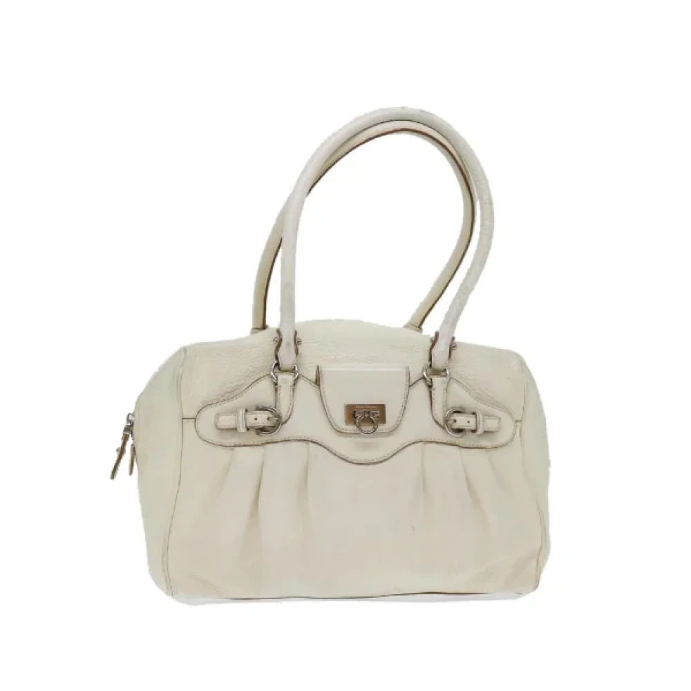 Salvatore Ferragamo Pre-owned Leather shoulder-bags White Dames