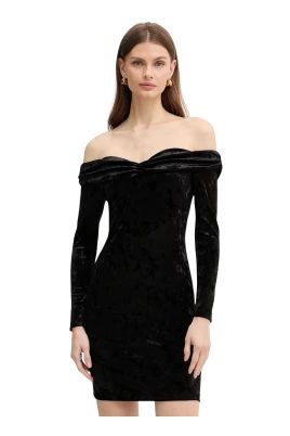 Off-Shoulder Velvet Dress